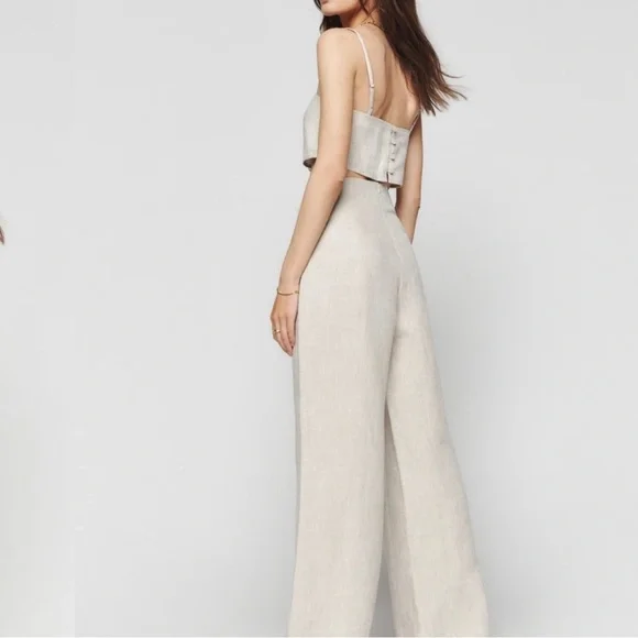 Reformation Cream Wide Leg Jumpsuit - Picture 2 of 10